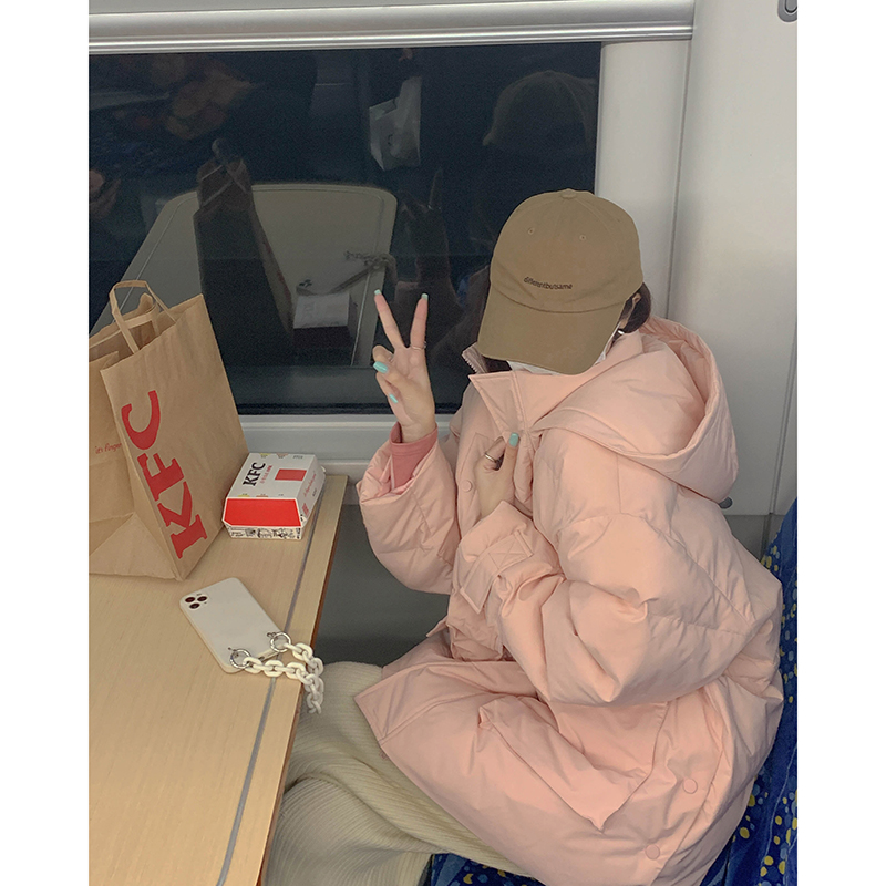 2023 New Milk Sweet Powder Down Jacket Cotton Jacket Women's Winter Thickened Cotton Jacket Loose Bread Jacket Trendy Jacket for Little People