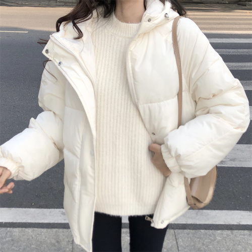Real shot of winter thickened cotton-padded clothes for women  new design loose niche bread coat thickened jacket trendy