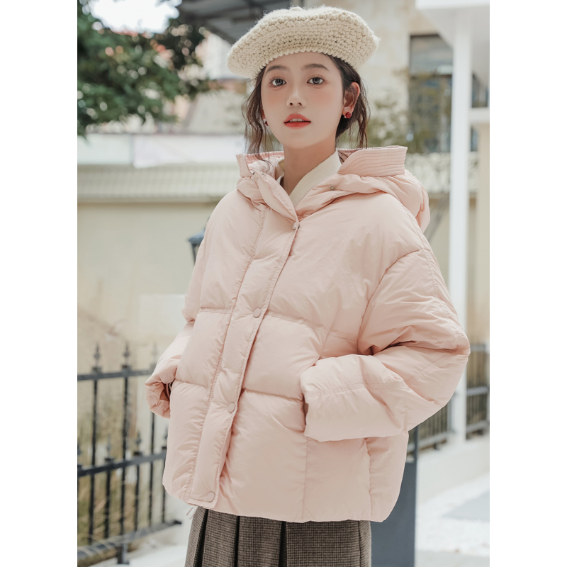 不低於219實拍溫柔冬季短款羽絨服保暖麵包服小個子外套