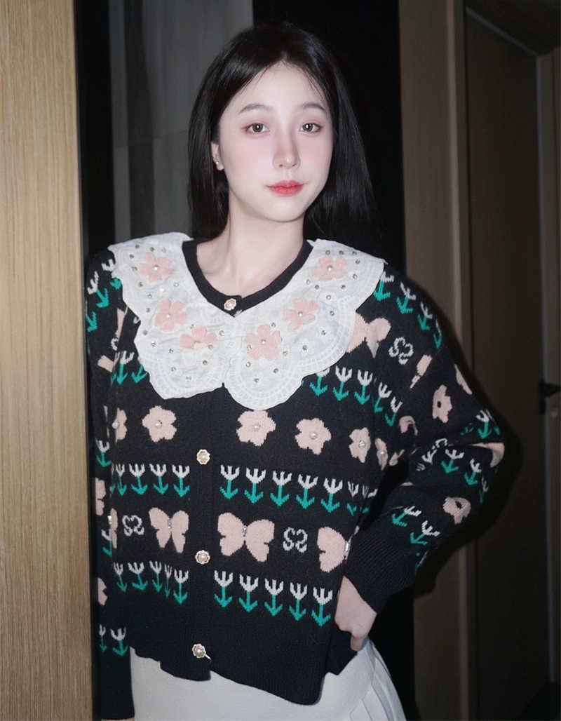 2023實拍新款針織衫女韓國東大門網紅同款GLYP潮牌休閒毛衣女