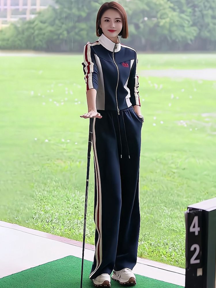 Fashion sports suit for women 2023 autumn new zipper cardigan sweatshirt two-piece set for women