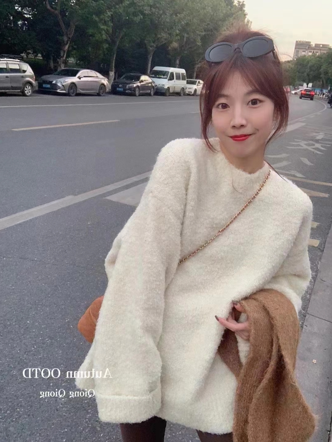 圈圈毛毛衣秋冬新款時尚韓版寬鬆氣質旅遊外穿女款羊羔毛式上衣