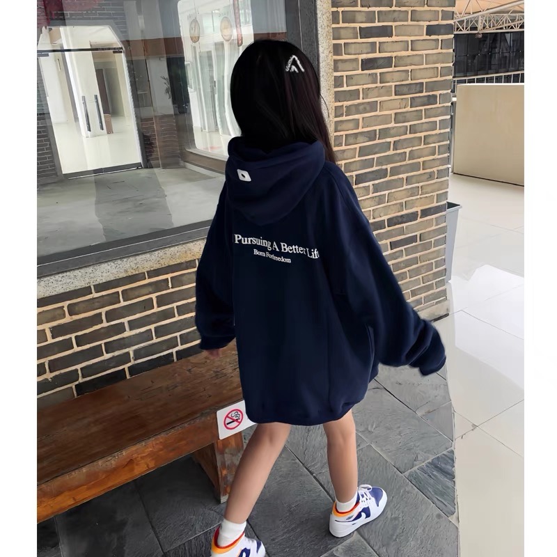 美式oversize純棉重磅連帽衛衣女小個子秋冬季加絨加厚慵懶風外套