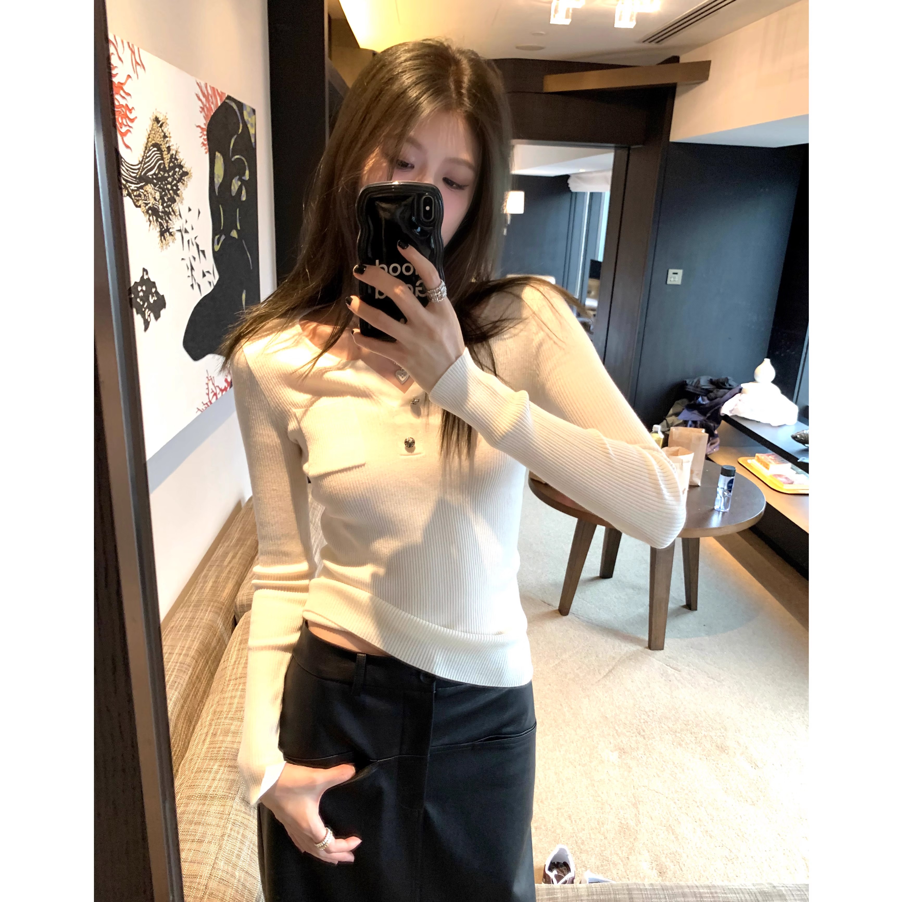 WANANTONG 一秒瘦的好穿感! ChromeHe@rts羊毛打底衫女秋季上衣