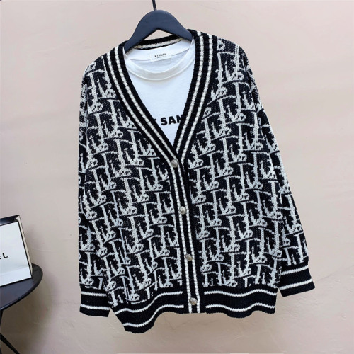 Sweater coat women's autumn and winter  new style knitted cardigan spring and autumn loose outer wear Korean style tops versatile