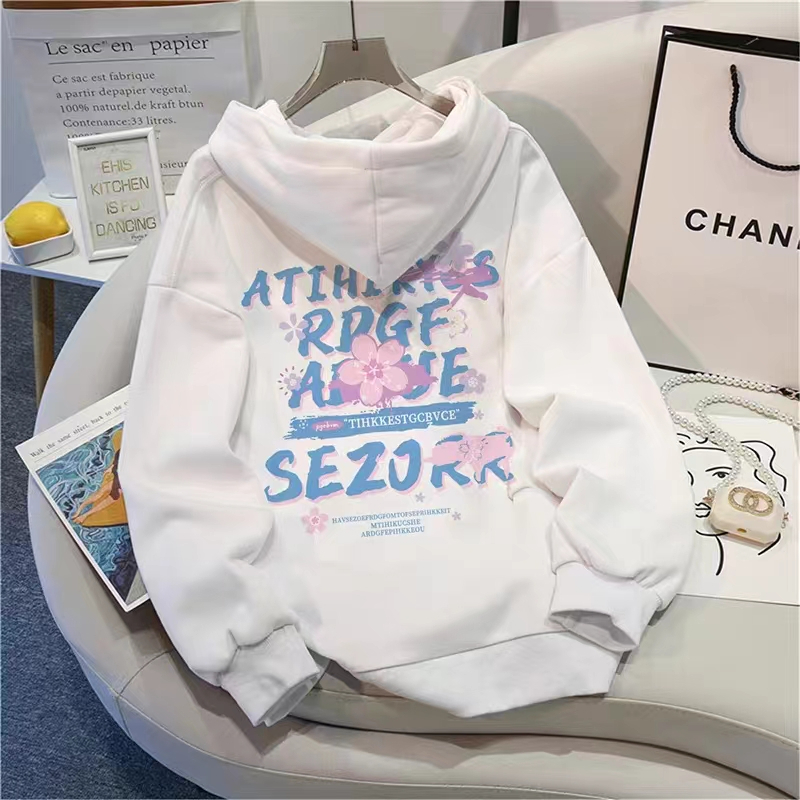 官圖  加絨250g / 大衛衣連帽秋冬款衛衣女加絨