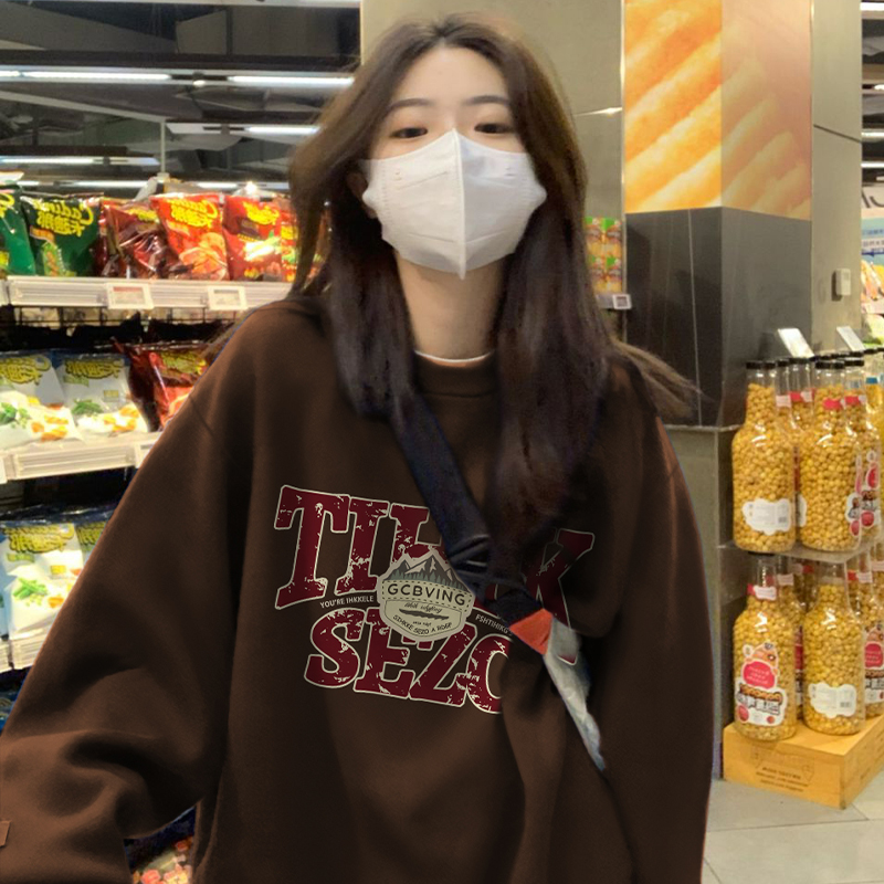 仿棉華棉複合牛奶絲320克銀狐絨420克圓領連帽雙帽寬鬆衛衣