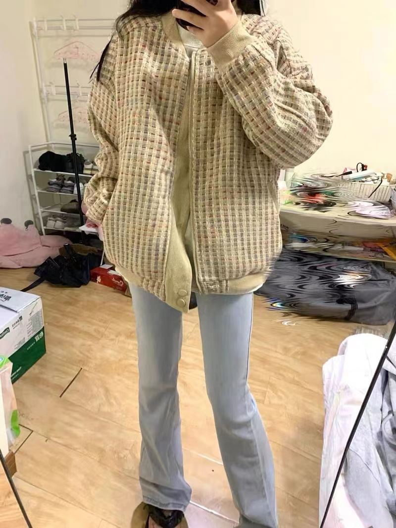 藝術生雙面穿vintage外套女夾克春秋ins潮原宿港風oversize棒球服