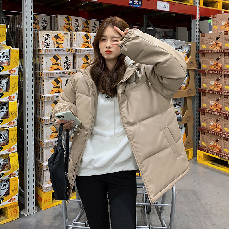 實拍羽絨棉服女2023年新款高級感oversize棉衣棉襖情侶寬鬆外套男