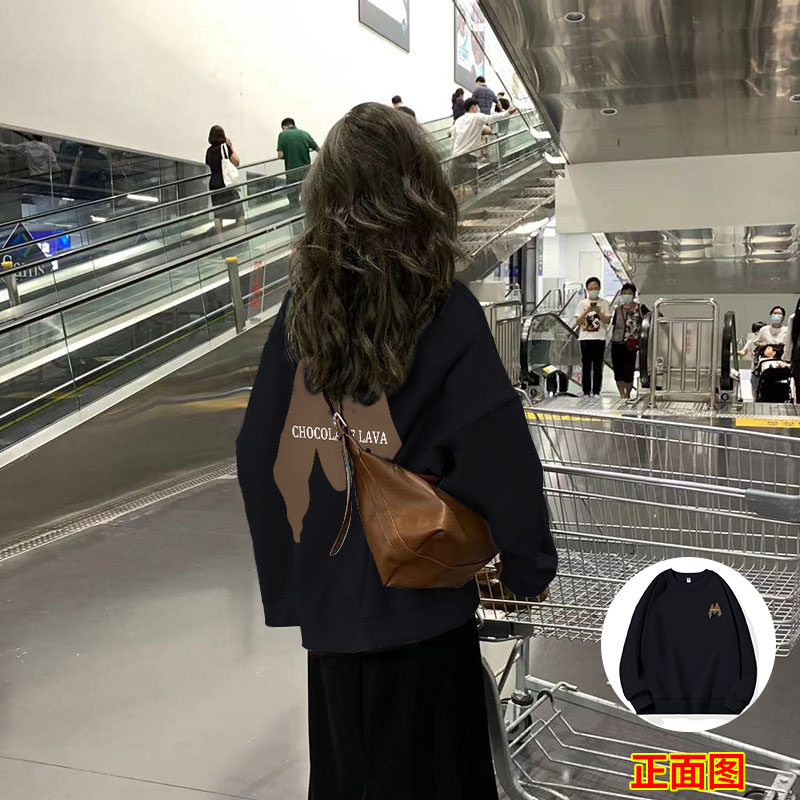 仿棉華棉複合牛奶絲320克銀狐絨420克圓領連帽雙帽寬鬆衛衣