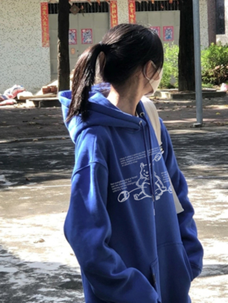 2023新款休閒寬鬆 加絨250g / 大衛衣連帽秋冬款衛衣女加絨