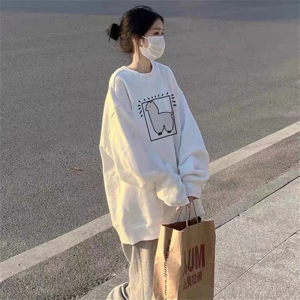 2023新款休閒寬鬆 加絨250g / 大衛衣圓領秋冬款衛衣女加絨