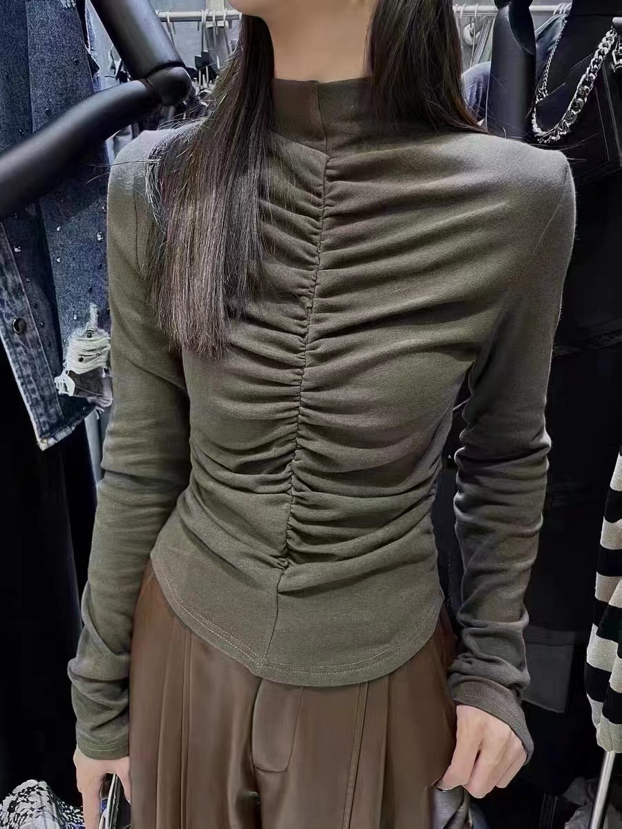 打底衫女長袖2023年新款半高領韓版修身ins超火內搭針織衫上衣潮