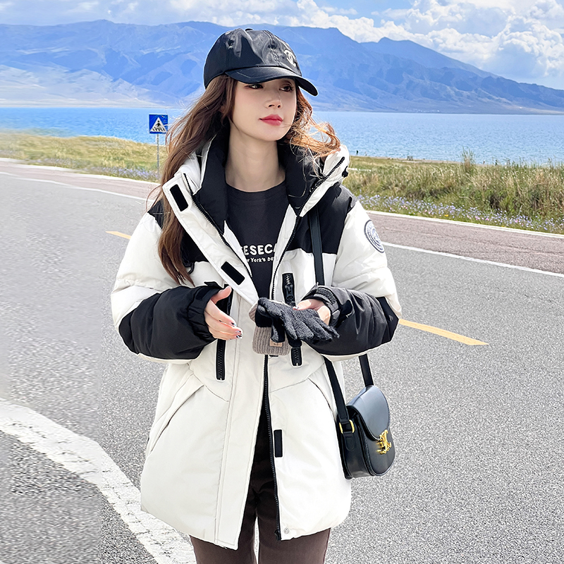 韓版新款工裝情侶裝棉衣女新款棉襖寬鬆加厚羽絨棉服oversize潮