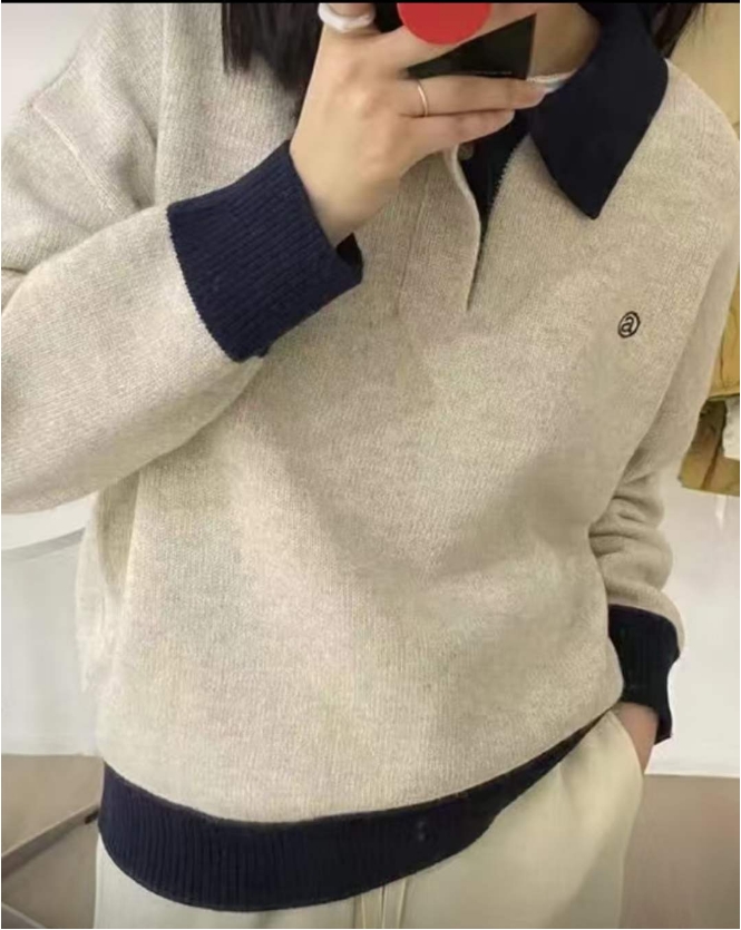 上衣長袖百搭時尚款