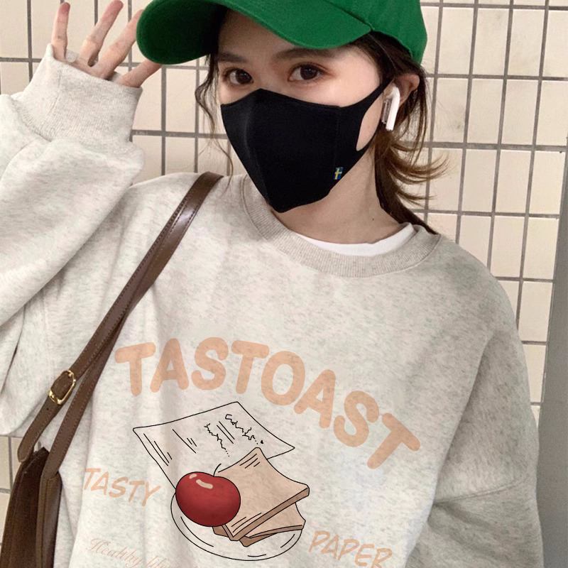2023新款休閒韓碼加絨250g / 大衛衣圓領秋冬款衛衣女加絨
