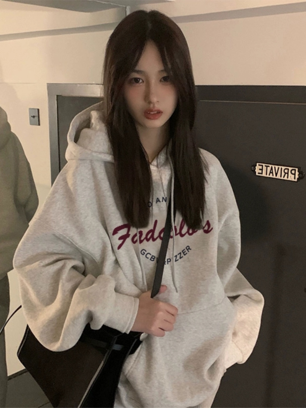 官圖華棉複合薄款310克/加絨410克秋冬裝衛衣女印花