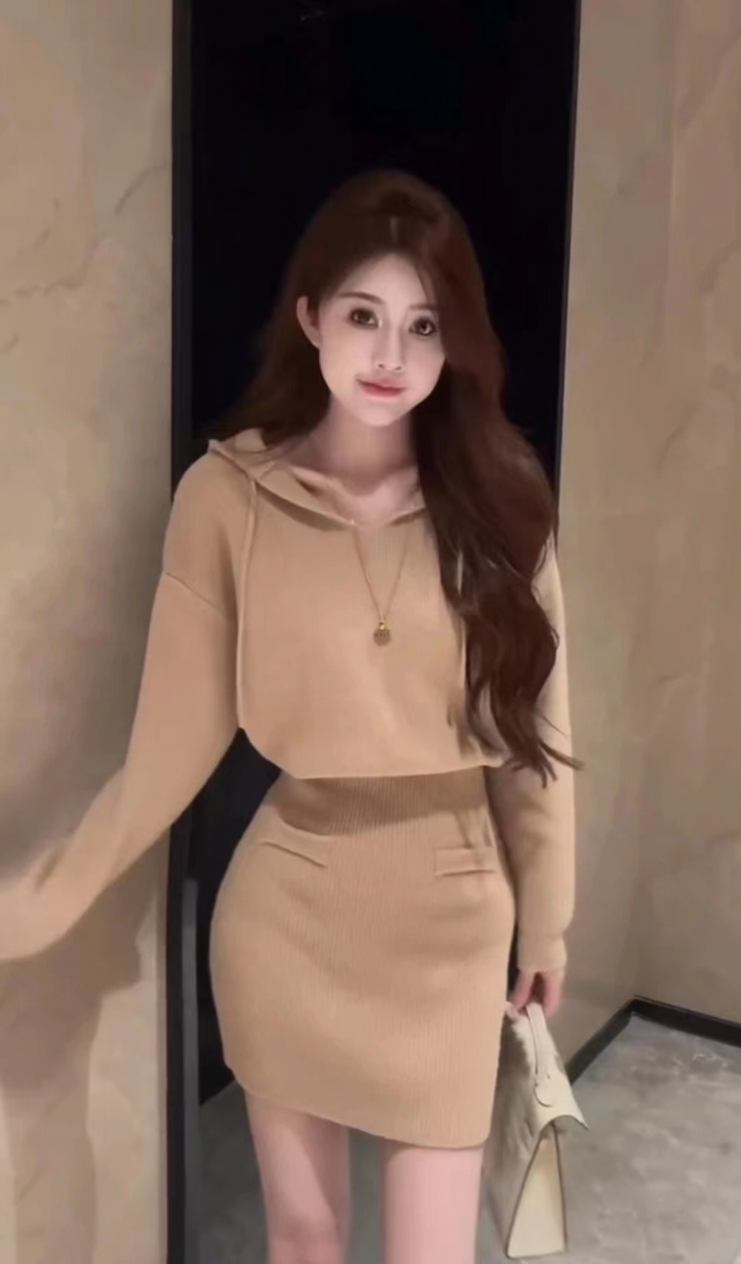 720 韓版休閒連衣裙毛衣裙 裙長84cm