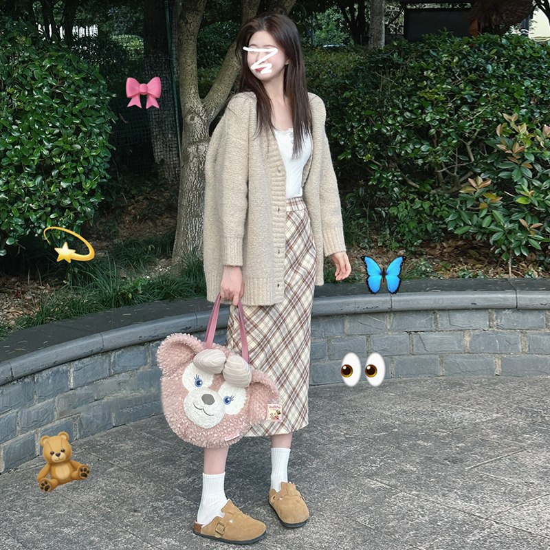 韓系慵懶風毛衣女秋冬2023新款小個子高級感寬鬆針織開衫外套上衣