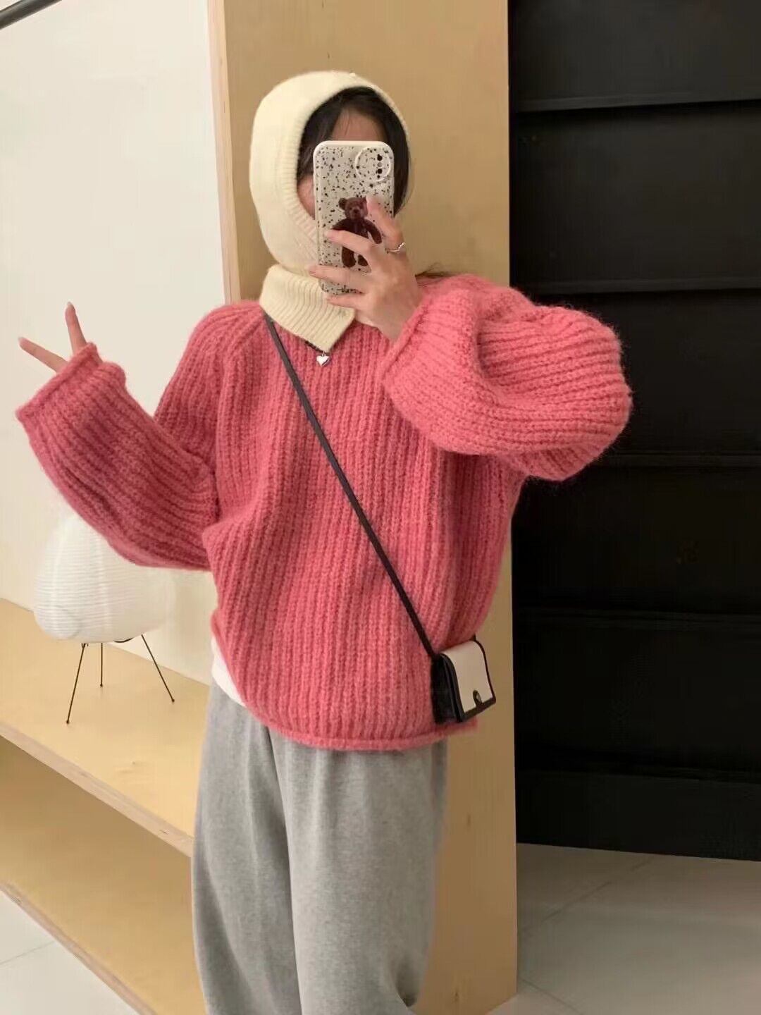 高級感毛衣女款秋冬2023新款粗針超好看韓系慵懶風粗線加厚針織衫