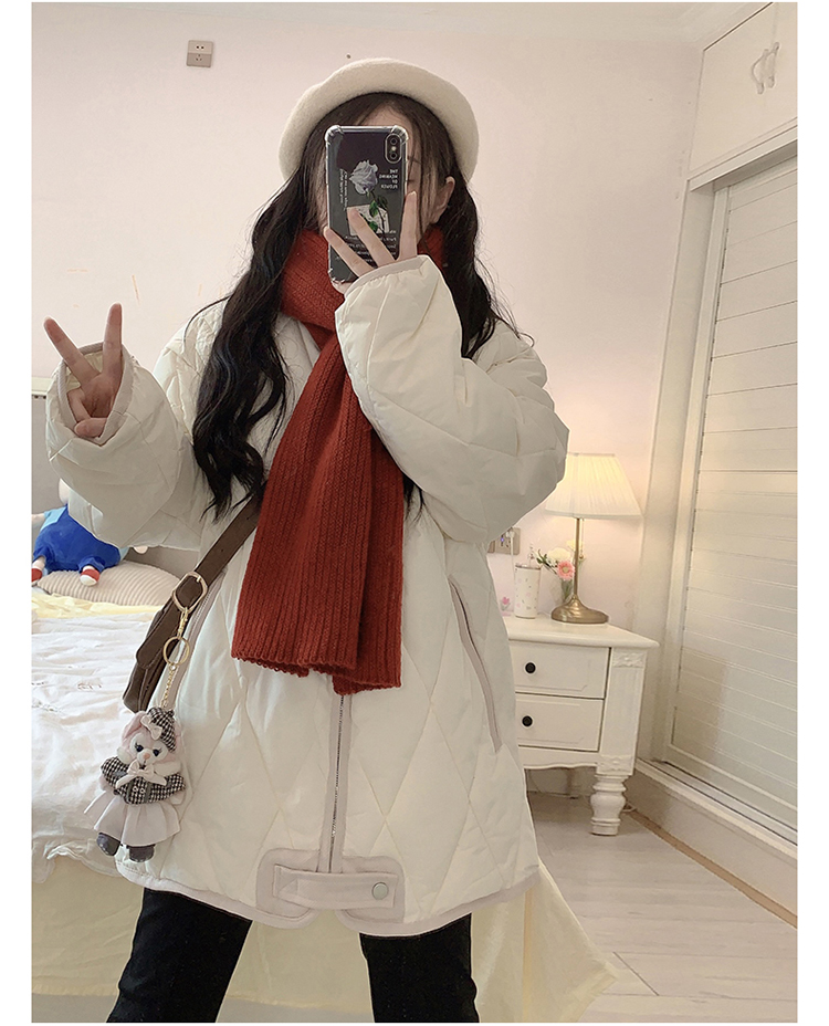 Real shot of women's cotton coat, Korean style short bread coat, small person, large size, Hong Kong style loose down jacket, student fat MM