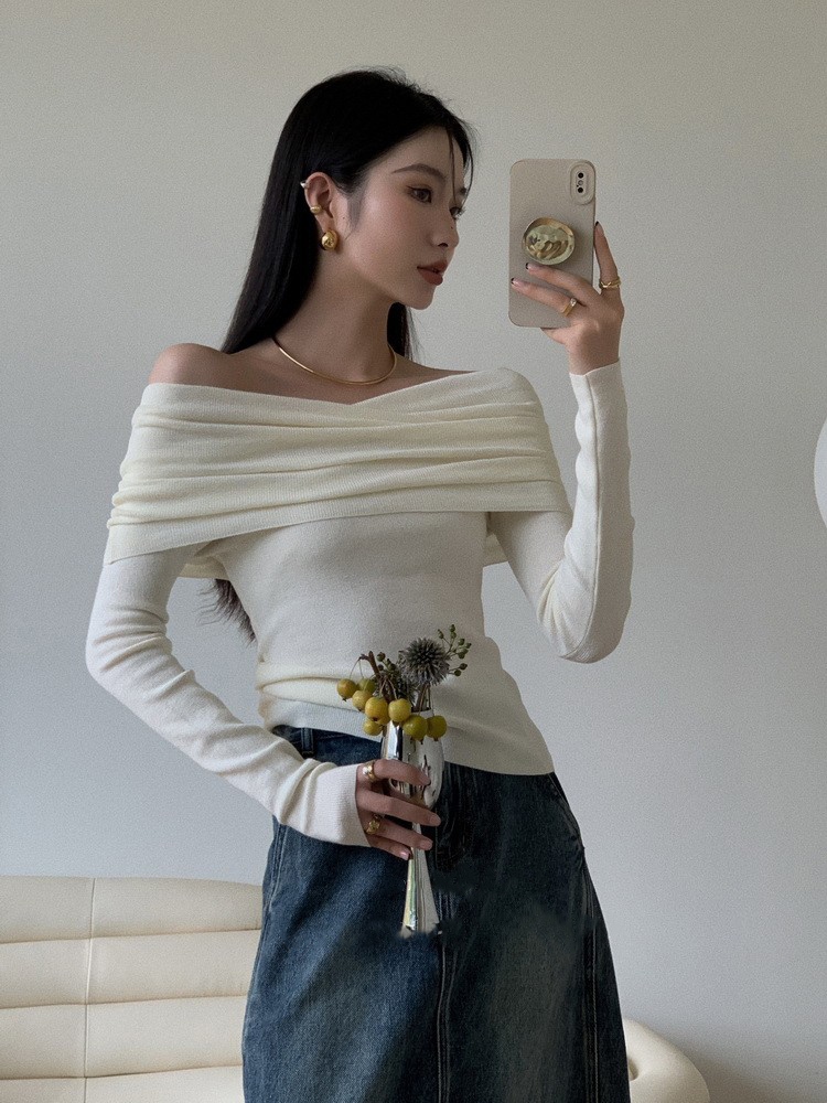 v領流蘇打底衫女2023新款秋冬不規則毛衣開衫外套獨特别致針織衫
