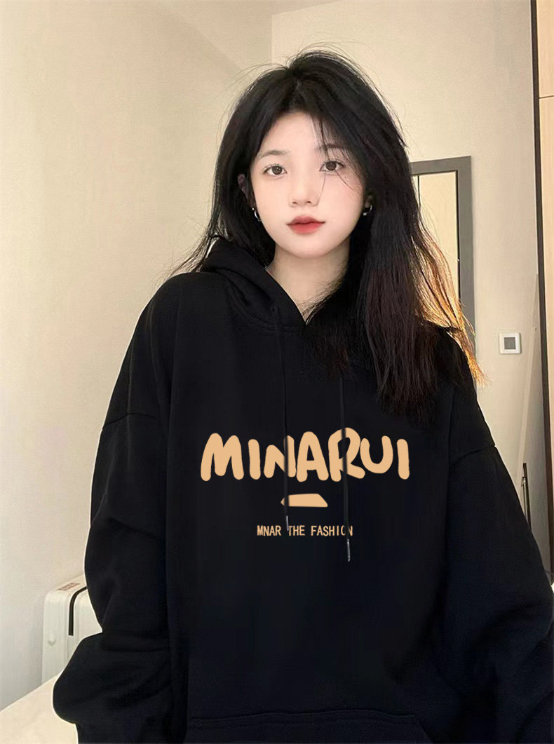 早秋季連帽oversize衛衣運動外套潮ins女春秋2023新款秋冬裝