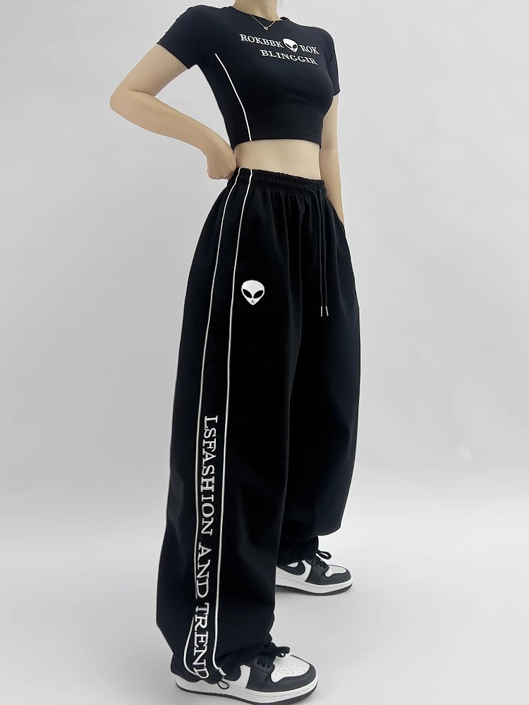 ROKBBK－K/Buhan street dance hiphop sweatpants fashion brand alien suit jazz dance jazz pants women