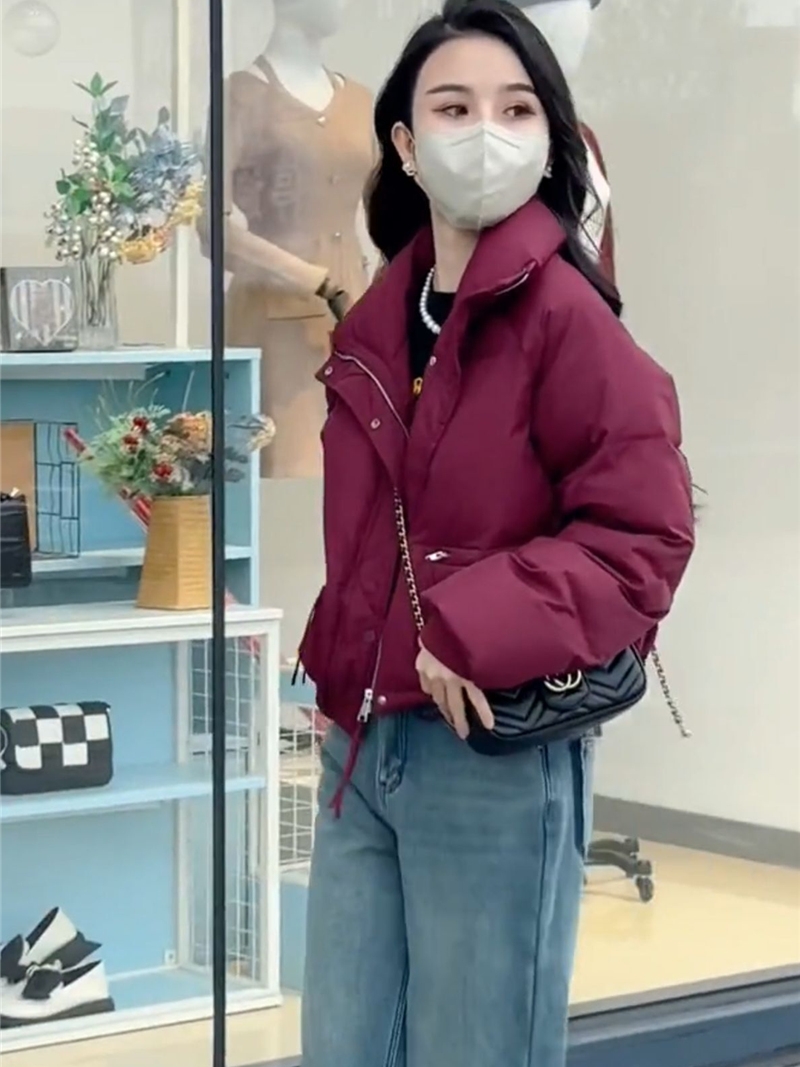 小個子女短款冬季2023新韓版高級感寬鬆加厚保暖麵包服外套