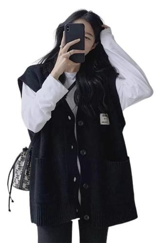 韩国chic秋冬女装高级感气质女神范高端ins风马甲背心外搭大板型