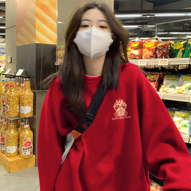 仿棉華棉複合牛奶絲320克銀狐絨420克圓領連帽雙帽寬鬆衛衣