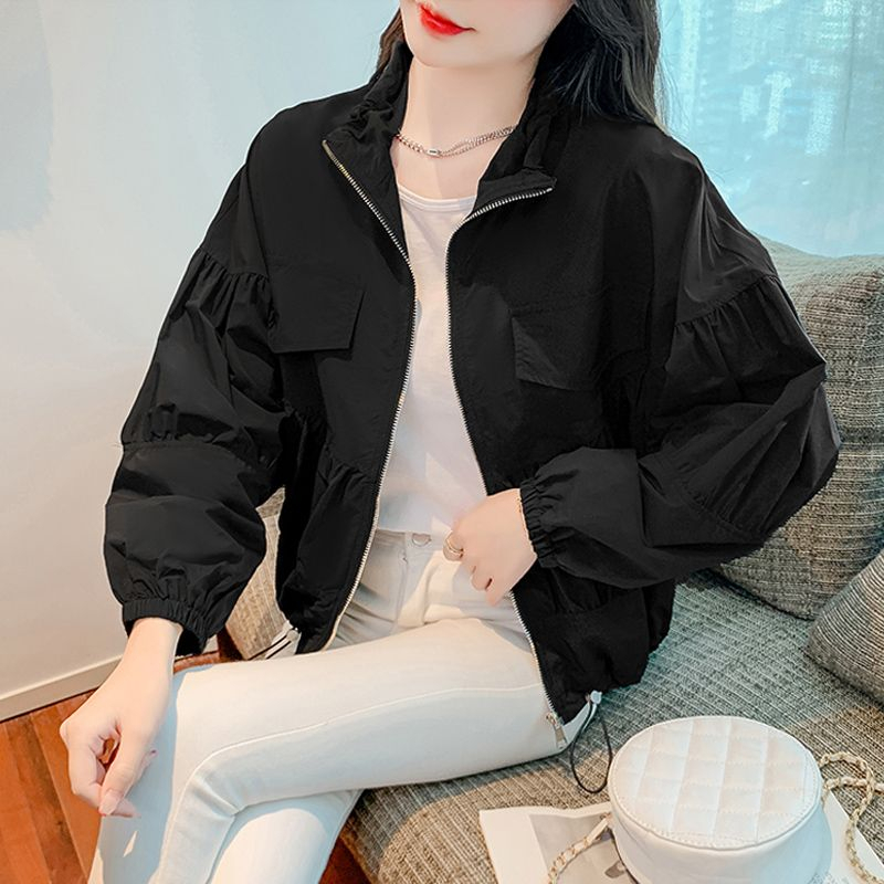 洋氣polo領春秋款外套女2023年新款韓版寬鬆顯瘦復古夾克百搭外套