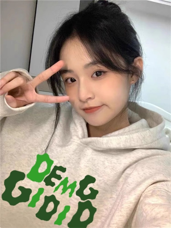 重磅純棉銀狐絨衛衣女2023新款秋冬加絨加厚連帽灰色美式寬鬆