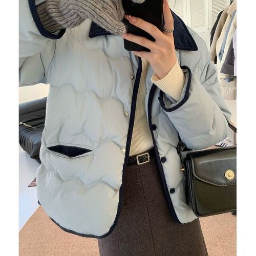 2023 new winter cotton-padded jacket for women, off-season thickened down cotton-padded jacket, loose slimming Korean style cotton-padded jacket