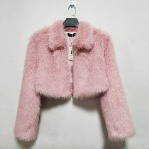 Jinyu Huahua eco-friendly fur coat for women  new autumn and winter short warm little pink fur coat