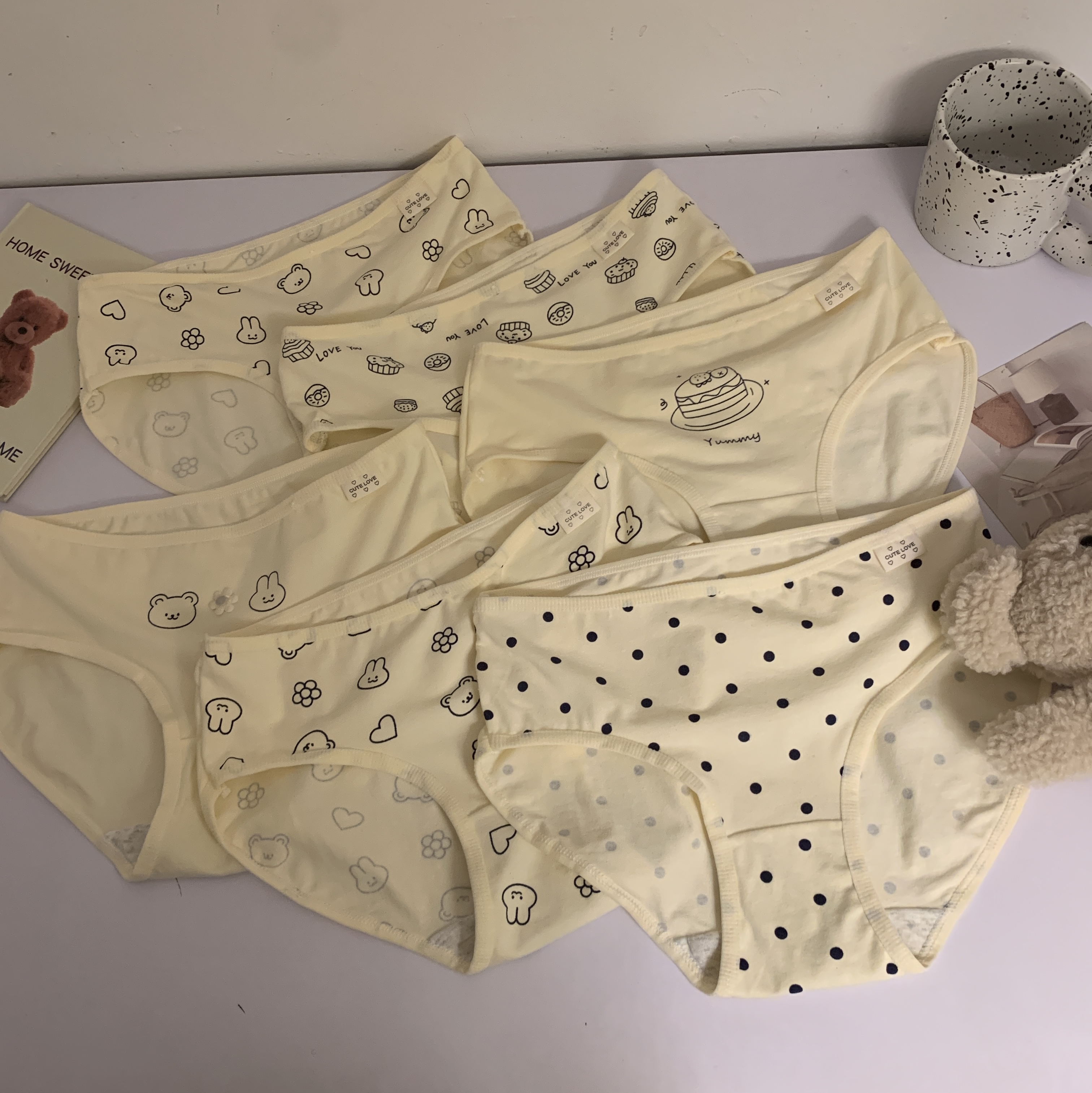 實拍 韓版嬰兒棉少女內褲純棉襠抗菌中腰包臀三角褲3條裝