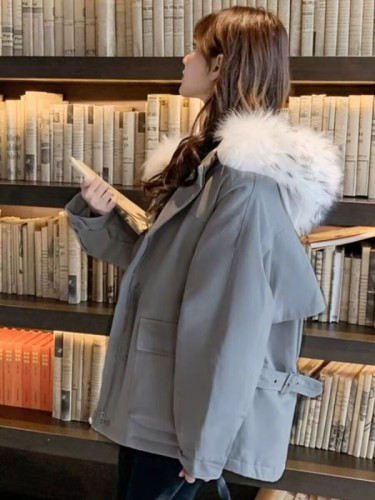 oversize bread coat short down cotton coat women's  new trendy autumn and winter coat thick cotton jacket