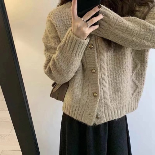 Japanese retro tops lazy style sweaters for women autumn and winter 2023 new winter milk style wear knitted cardigan jackets