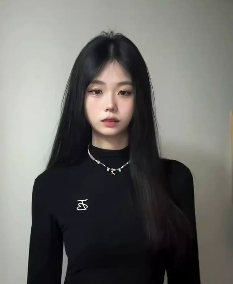 美式辣妹黑色t恤女正肩長袖春秋冬內搭半高領打底衫修身緊身上衣