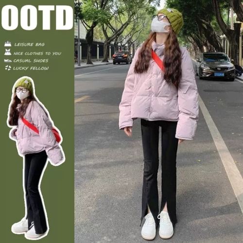 Down jacket girls winter clothes  new junior high school and high school students short cotton jacket warm cotton coat thickened jacket