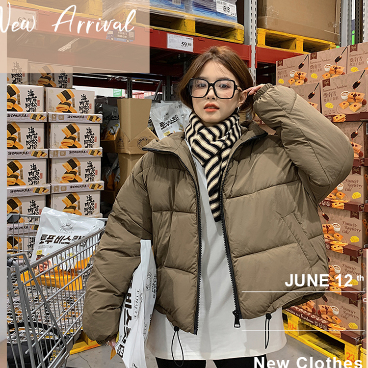 Maillard style cotton coat for women, winter short, thickened cotton coat, loose, small, cotton-padded jacket, fashionable high-waisted bread coat