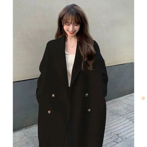 Off-white woolen coat for women, light luxury and high-end, lady style thickened mid-length woolen coat for women, internet celebrity