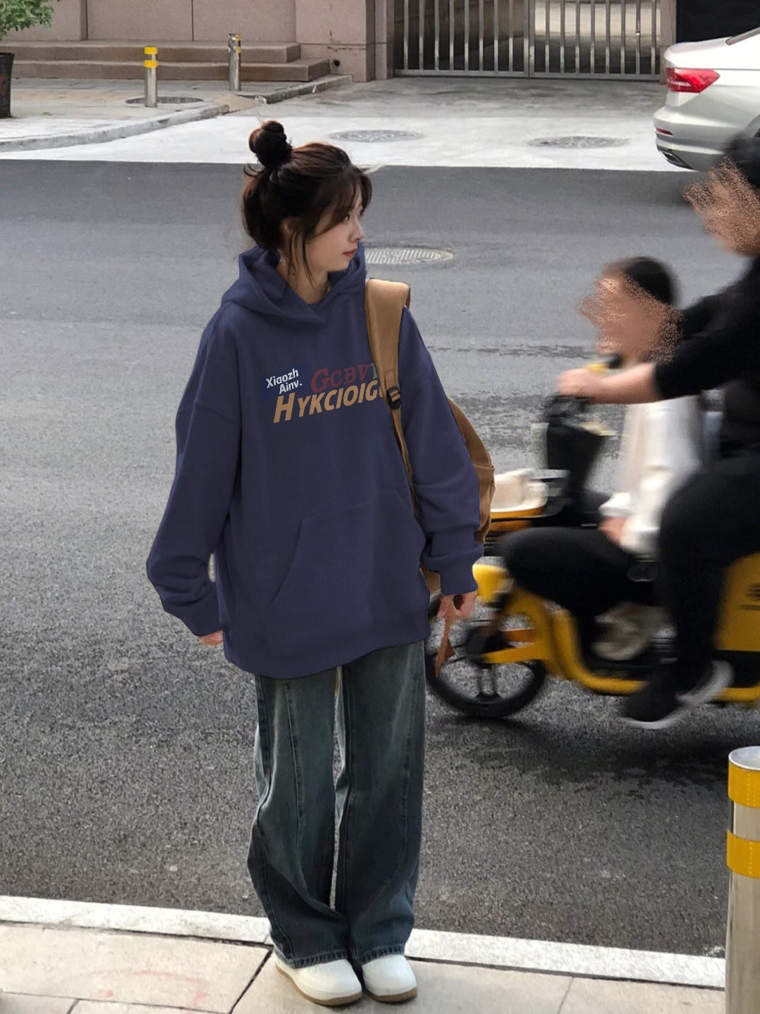 CVC棉麵食毛華棉復牛奶絲薄款300克加絨400克印花連帽衛衣女