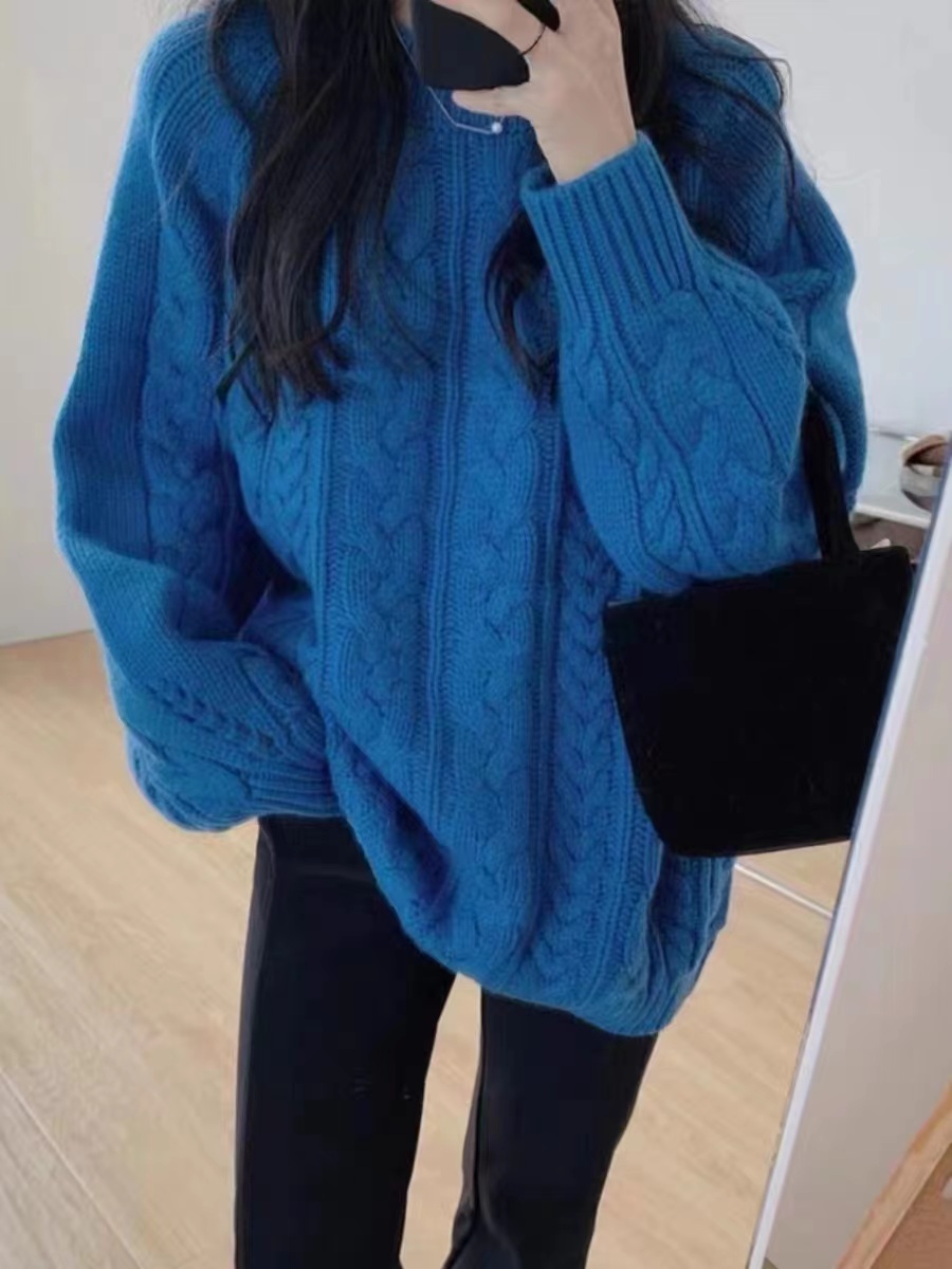 慵懶風毛衣女秋冬季2023新款內搭打底針織衫高級感超好看上衣