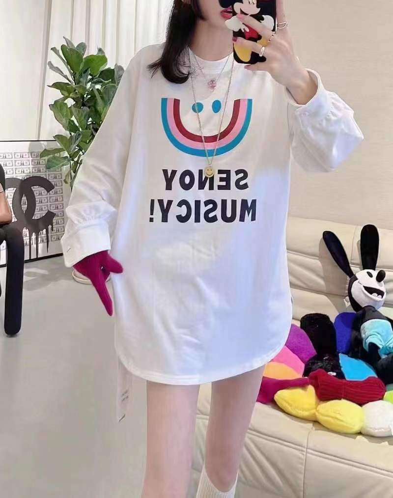 白色長袖t恤女2023早秋季新款寬鬆純棉設計感小眾內搭打底衫上衣