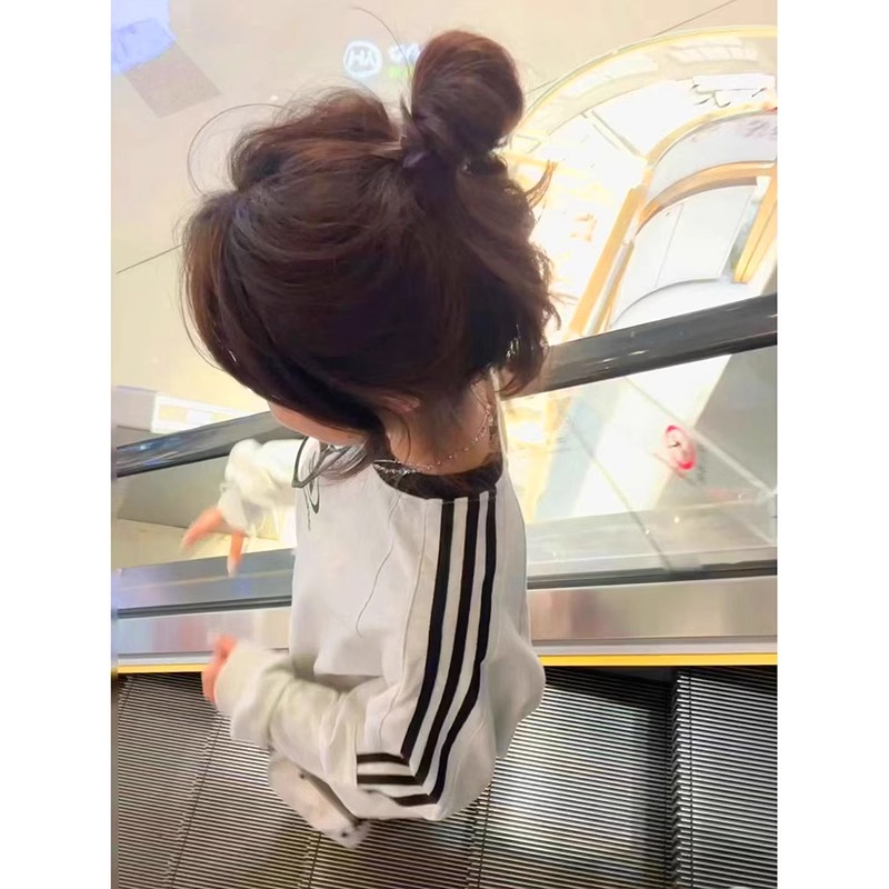 華棉復牛奶絲秋冬薄款300克加絨400克印花圓領三條槓衛衣女潮