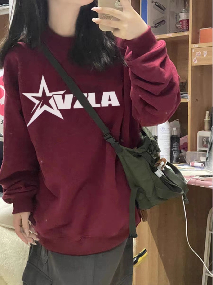 防棉華棉複合牛奶絲300克/銀狐絨400克圓領衛衣女