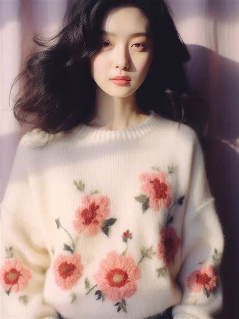 2023秋冬新款針織衫女韓國東大門網紅同款GLYP優質慵懶風秋冬毛衣