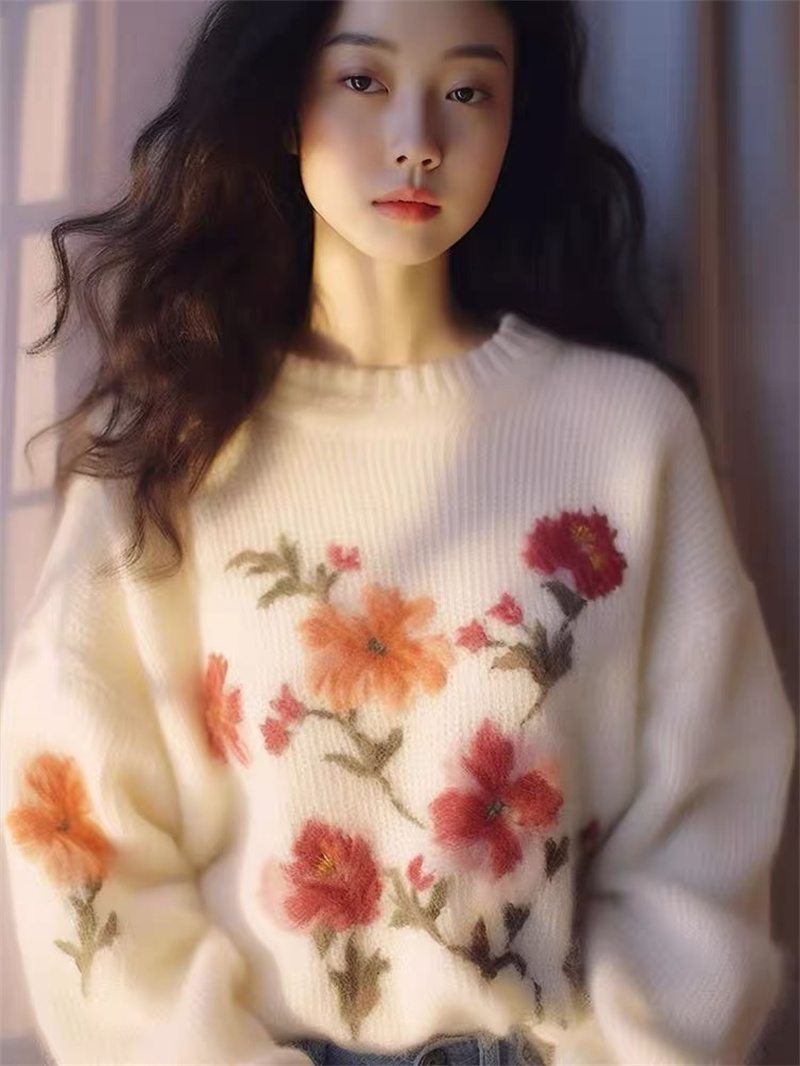 2023秋冬新款針織衫女韓國東大門網紅同款GLYP優質慵懶風秋冬毛衣
