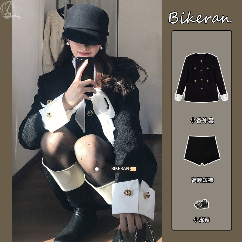 Xiaoxiang style jacket for women with rich family's outer wear, autumn and winter new style high-end tweed temperament lady tops